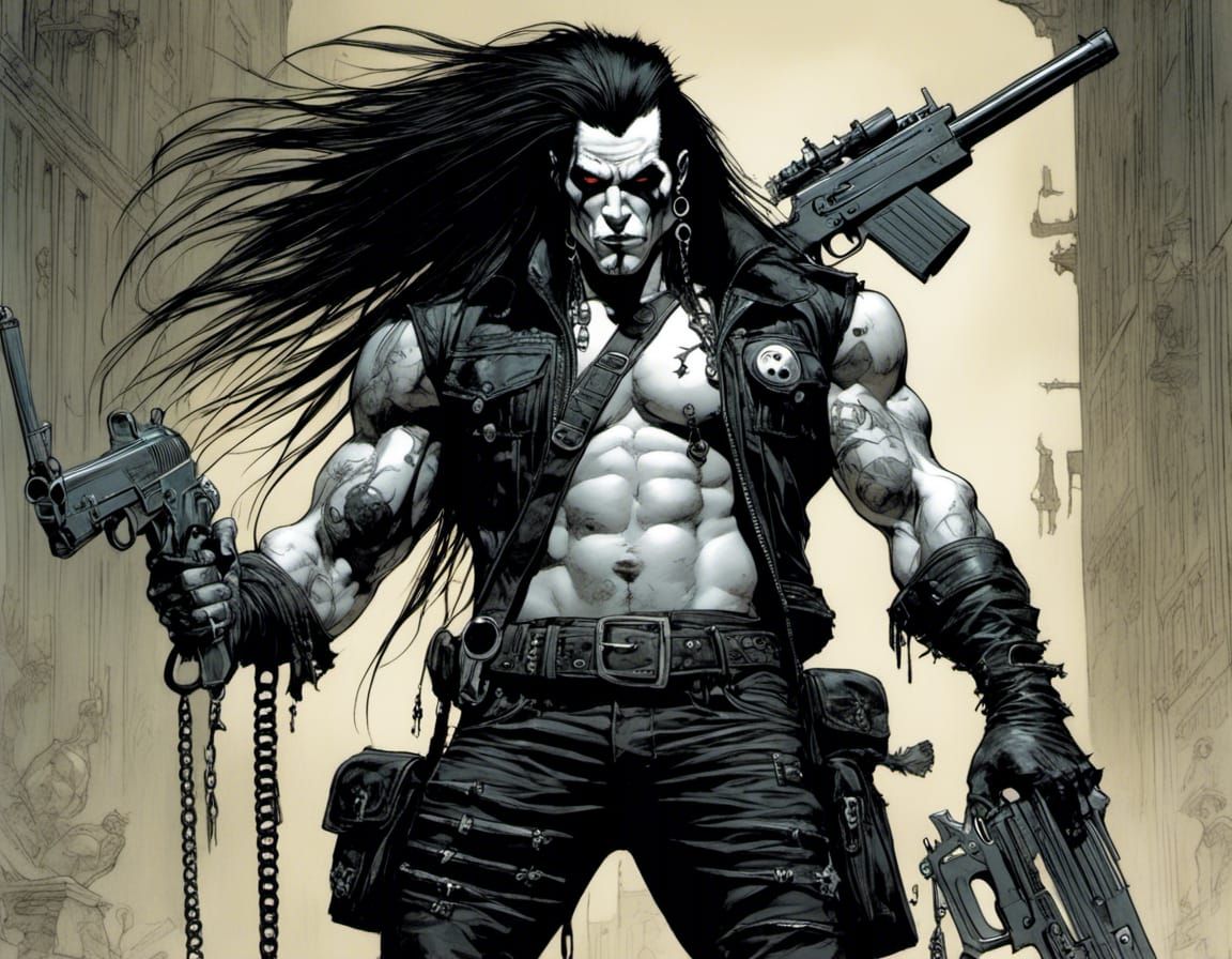 Lobo character from 2000 AD comic
