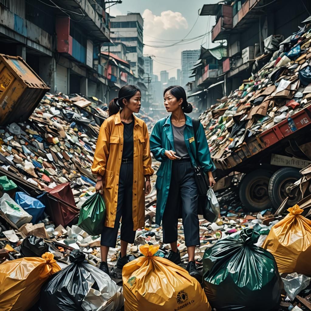 Kuala Lumpur Recyclers: Hyperrealistic Splash Art