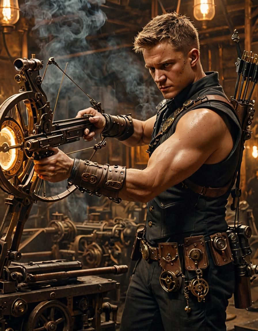 Steampunk Hawkeye in Clockwork Factory