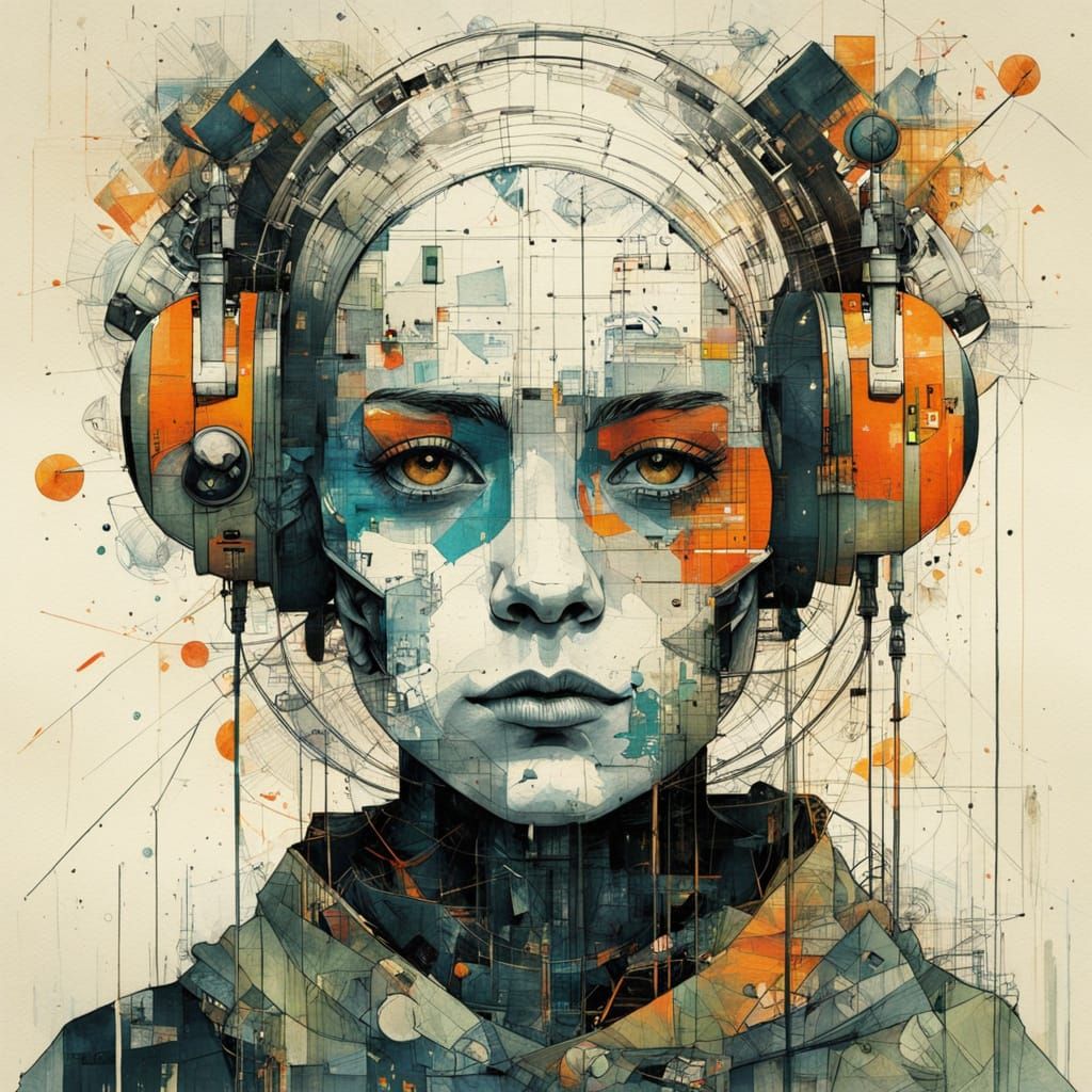 Surreal Orange Creation Inspired by Visionary Artists