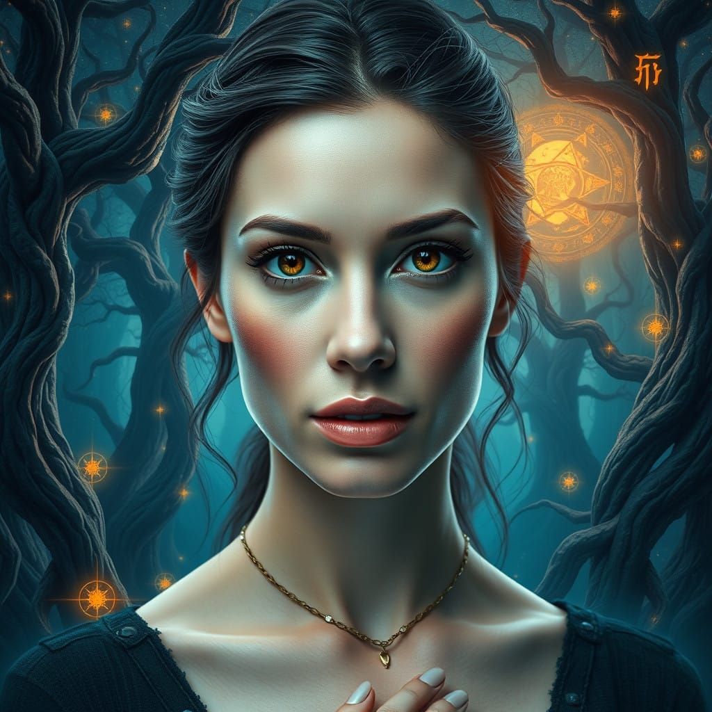 Ethereal Goddess in Mystic Forest