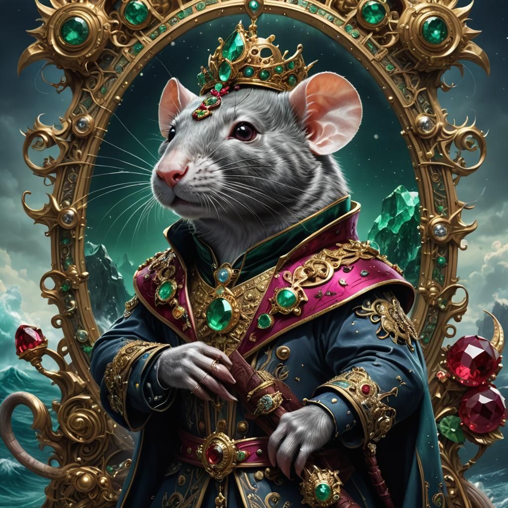 Gemstone-Encrusted Rat God of the High Seas