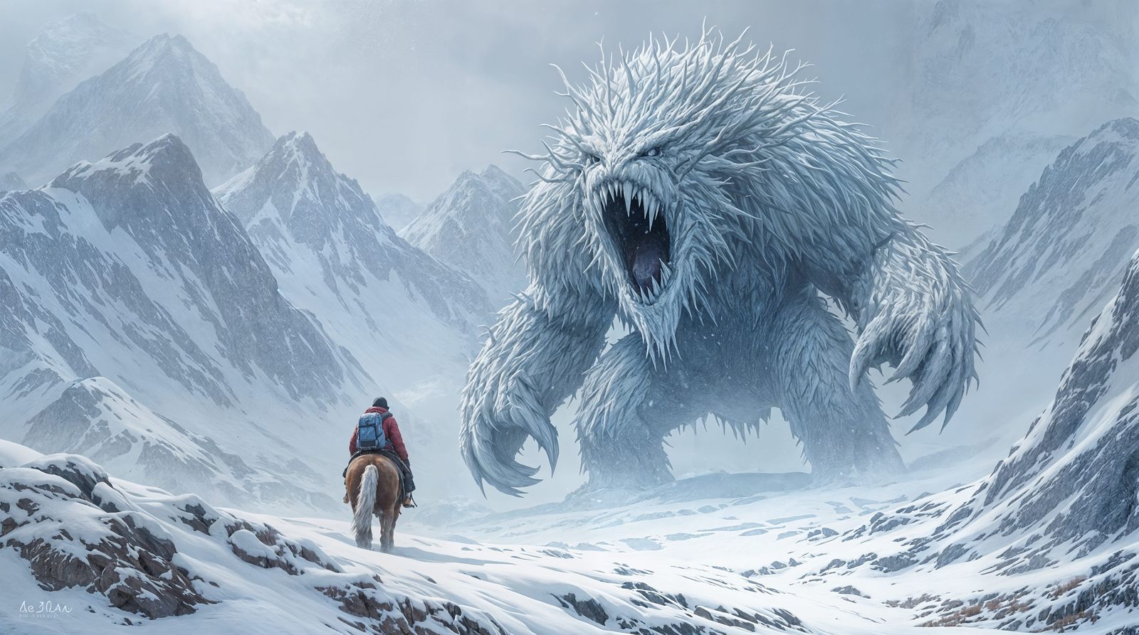 Epic Winter Battle in Hyperrealistic Art