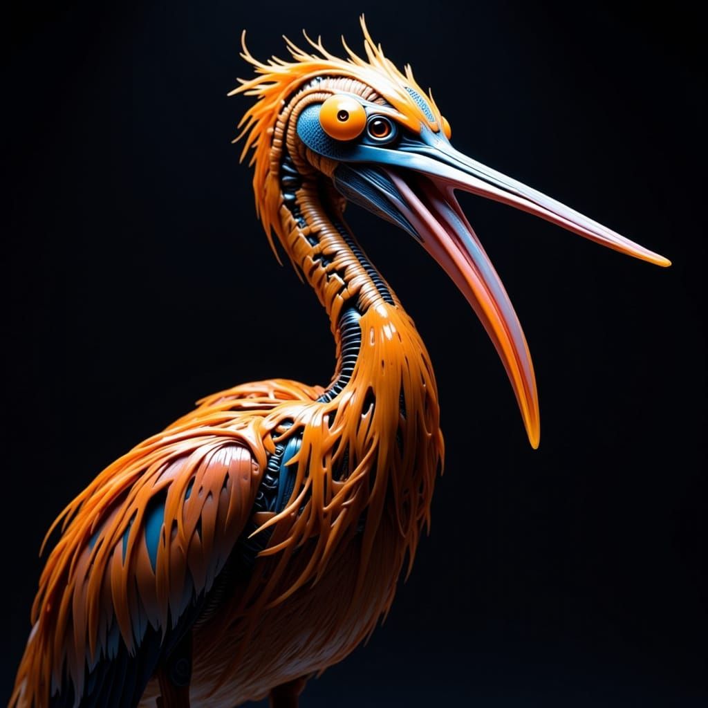 Cybernetic Pelican in Awe