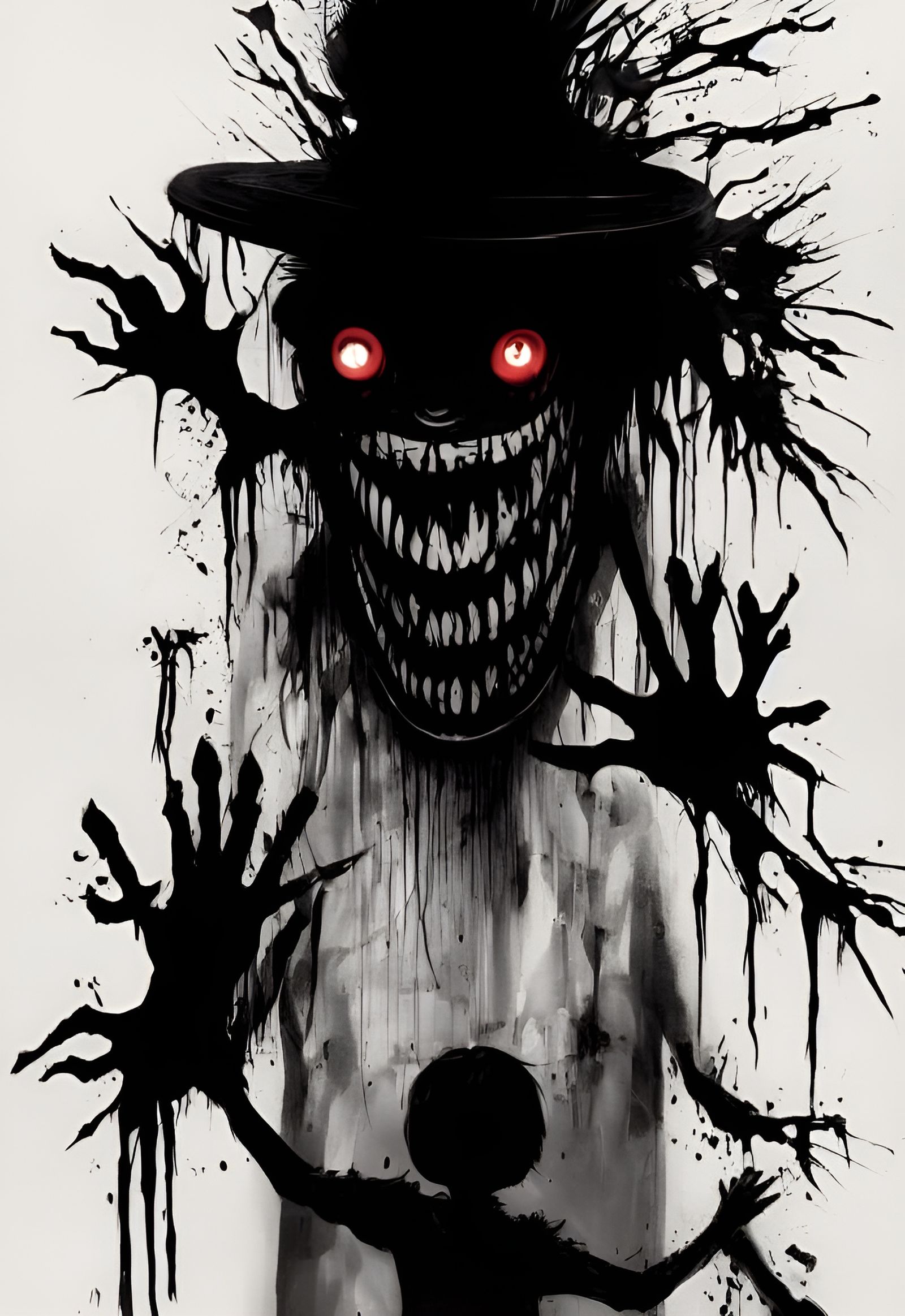 Terrifying Babadook in Speedpaint Horror Style