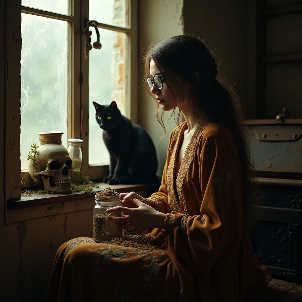 Beautiful Witch-Apothecary in Rustic Country House