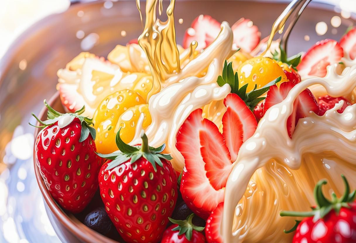 Impressionistic Still Life with Fruit and Vegetables