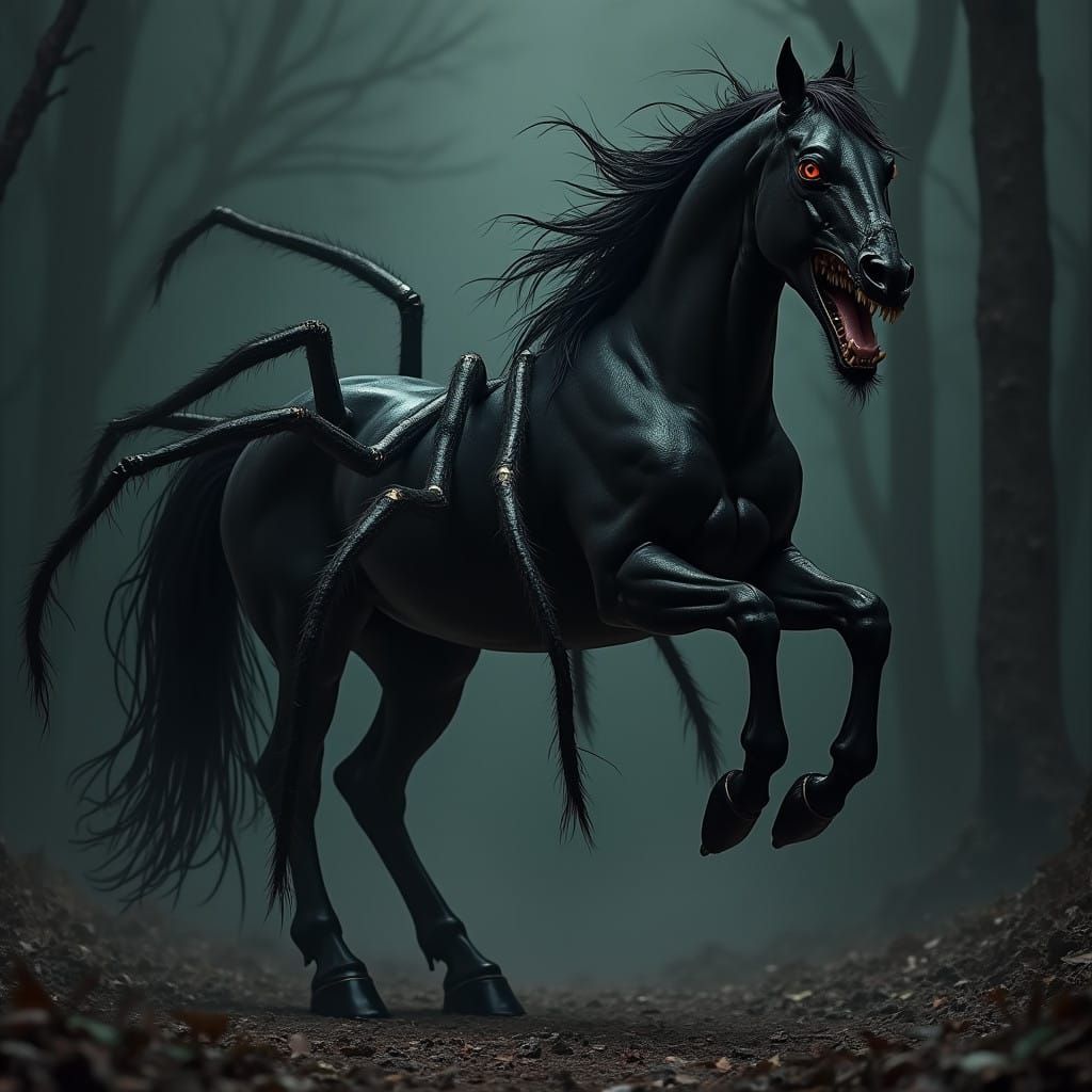 Dark Horse Spider Monstrosity Emerges from Twilight Shadows