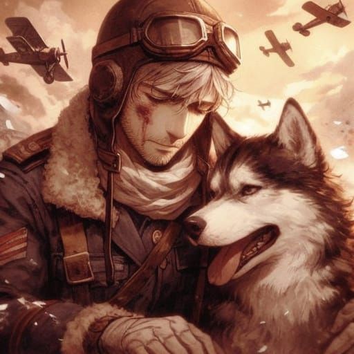 A Grizzled World War I Fighter Pilot's Heartfelt Moment with...