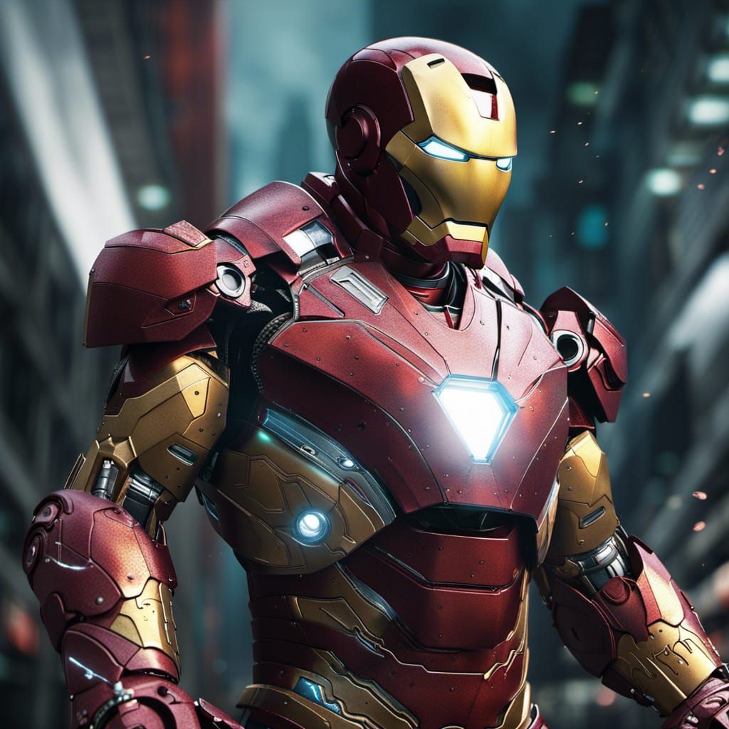 Detailed Matte Painting of Iron Man in 8K