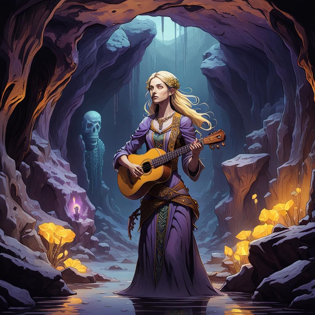 Fantasy Maiden Awakens in Ancient Cave of Wonders