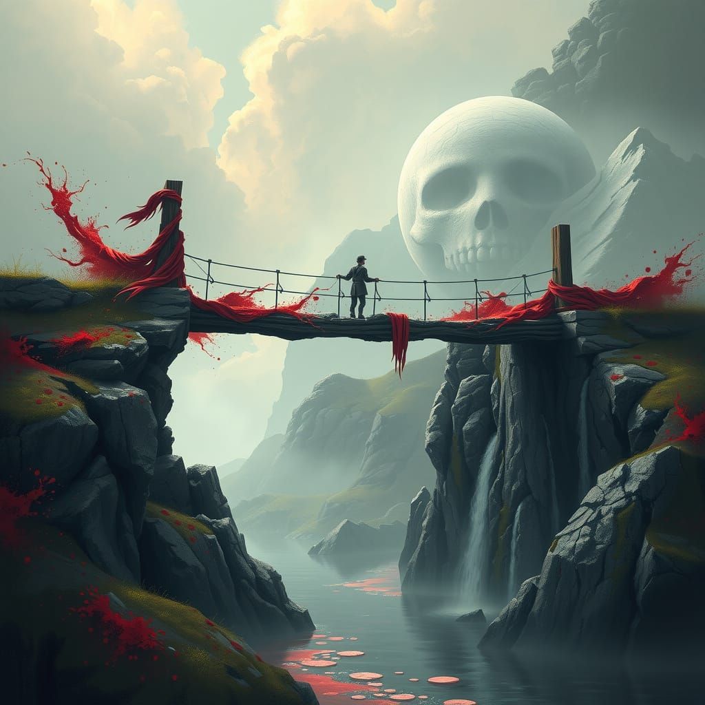 Surreal Bridge of Blood and Bone