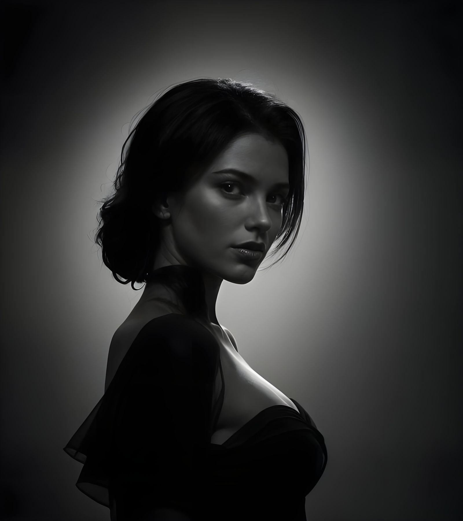 Dramatic Silhouette in Chiaroscuro