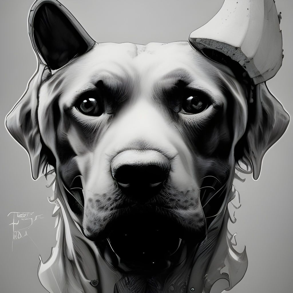 Detailed Portrait of a Demonic Dog in Unreal Engine
