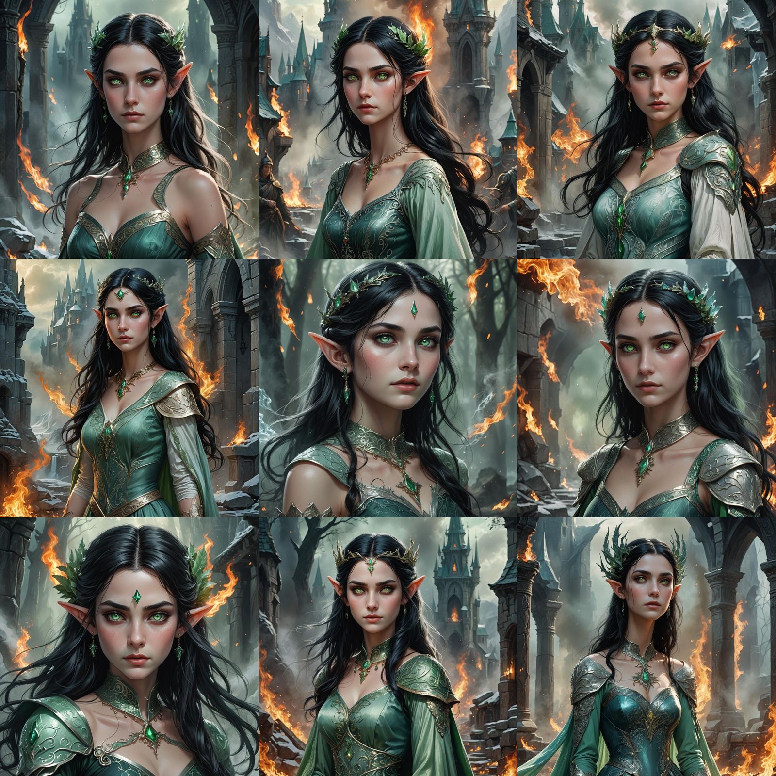 Icy Elf Queen in a Fiery Realm