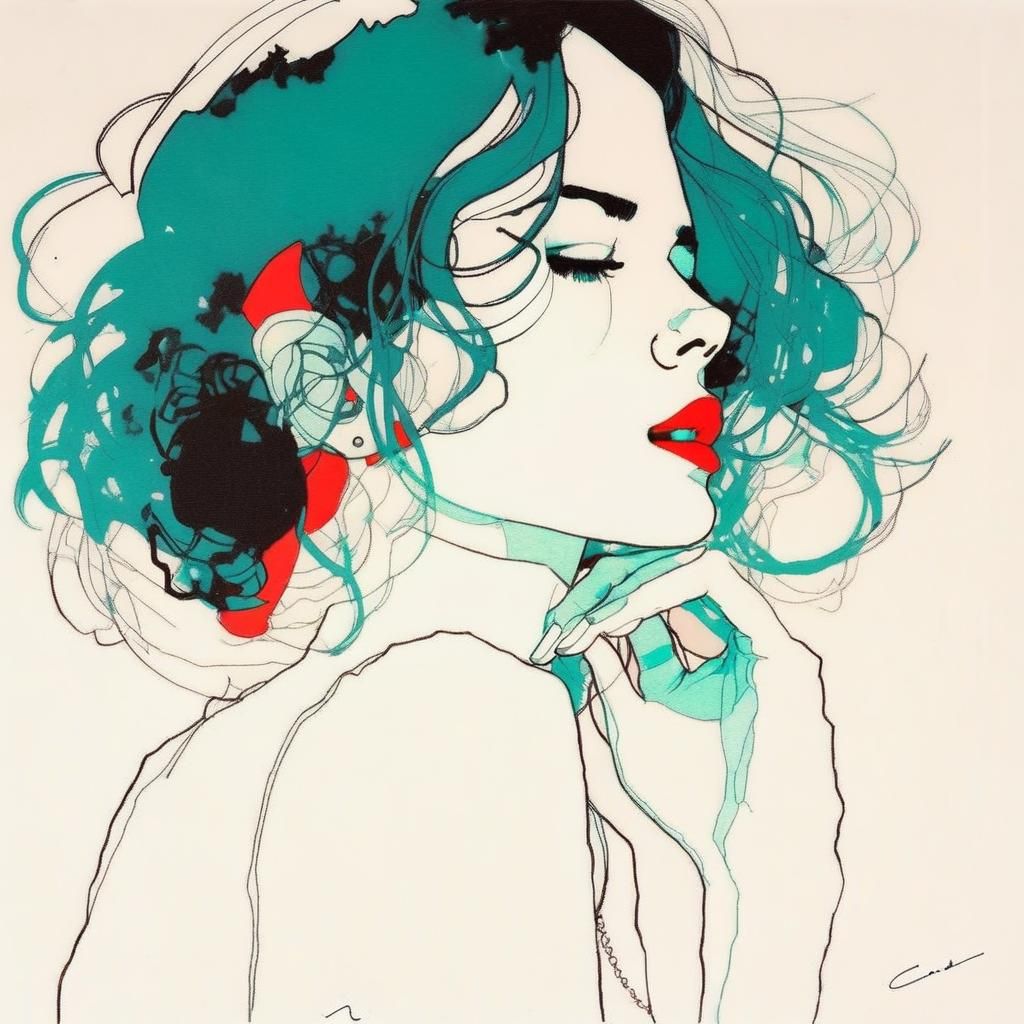 Ethereal Watercolor Figure in Expressive Style