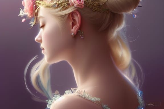 Blonde Idol Rosé in Shimmering Silver Gown