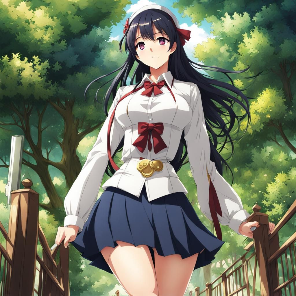 Cute Anime Girl with Exaggerated Features