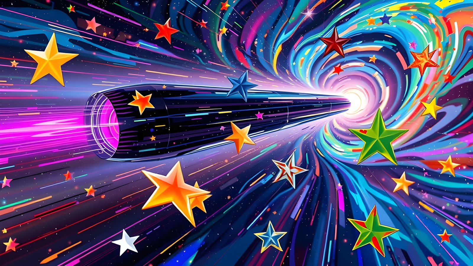 Impasto Oil Cosmos with Plasma Exhaust