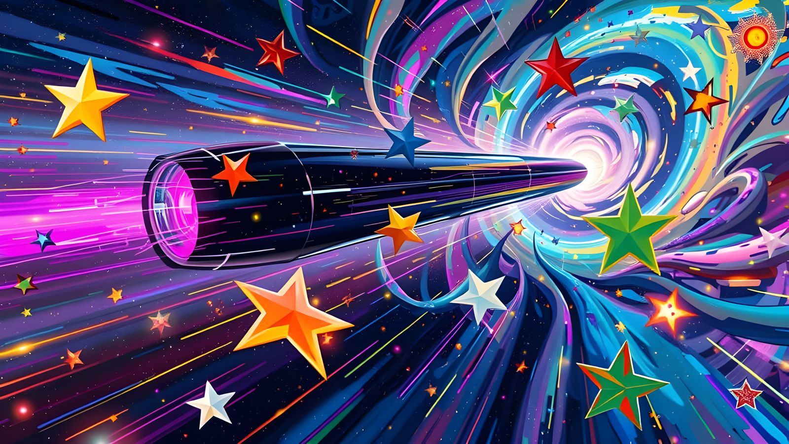 Impasto Oil Cosmos with Plasma Exhaust