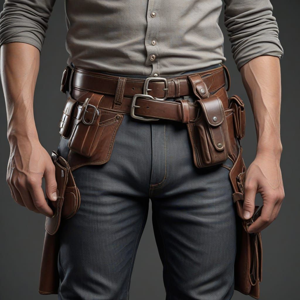 Serious Caucasian Man in Dark, Tunic-Style Garment