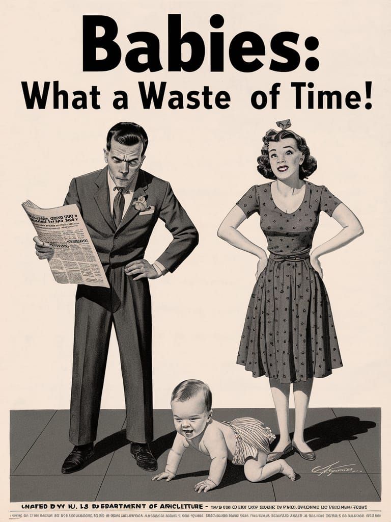 1950s USDA Anti-Baby Propaganda Poster