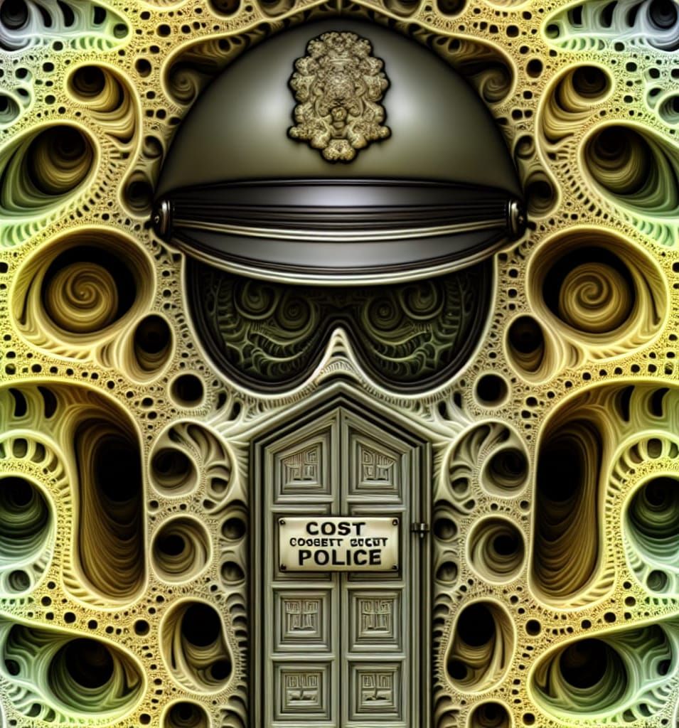 Closet Alien Secret Police Intricately Carved Gelwave