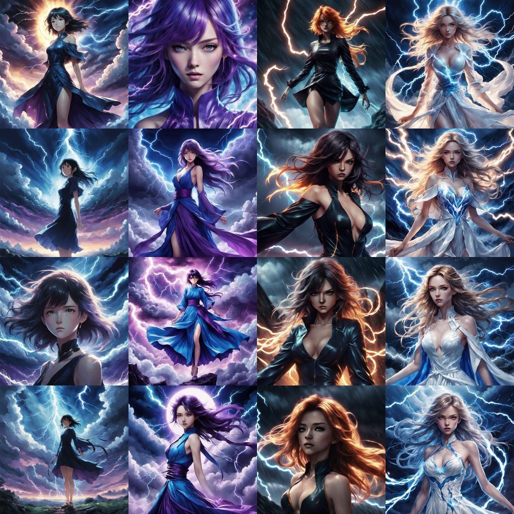 Anime Queen of Lightning Goddess