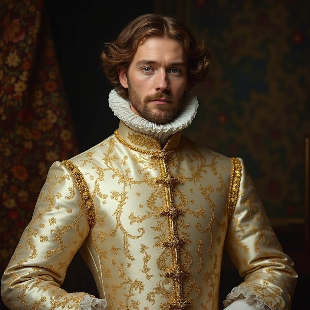 16th Century Gentleman in Hyper-Realistic Style
