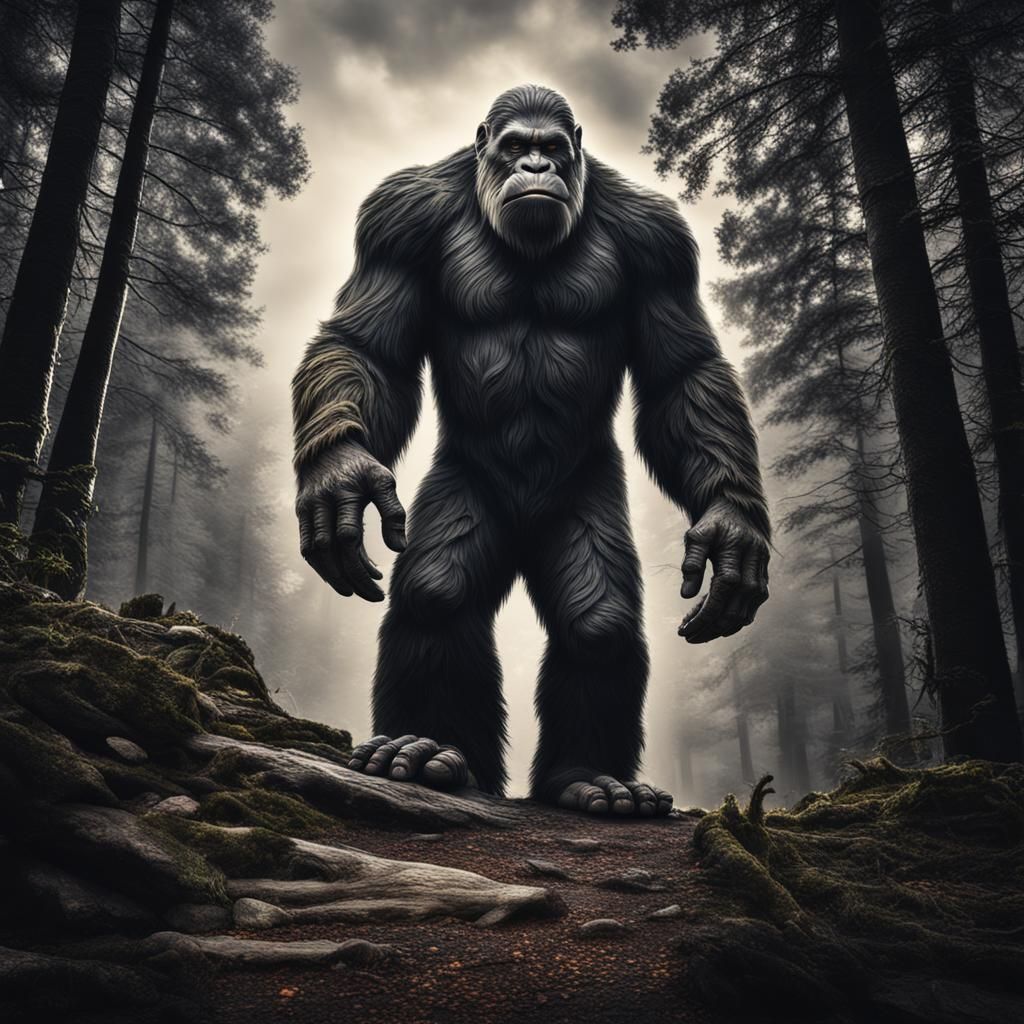Hyperrealistic Big Foot in Cinematic Lighting
