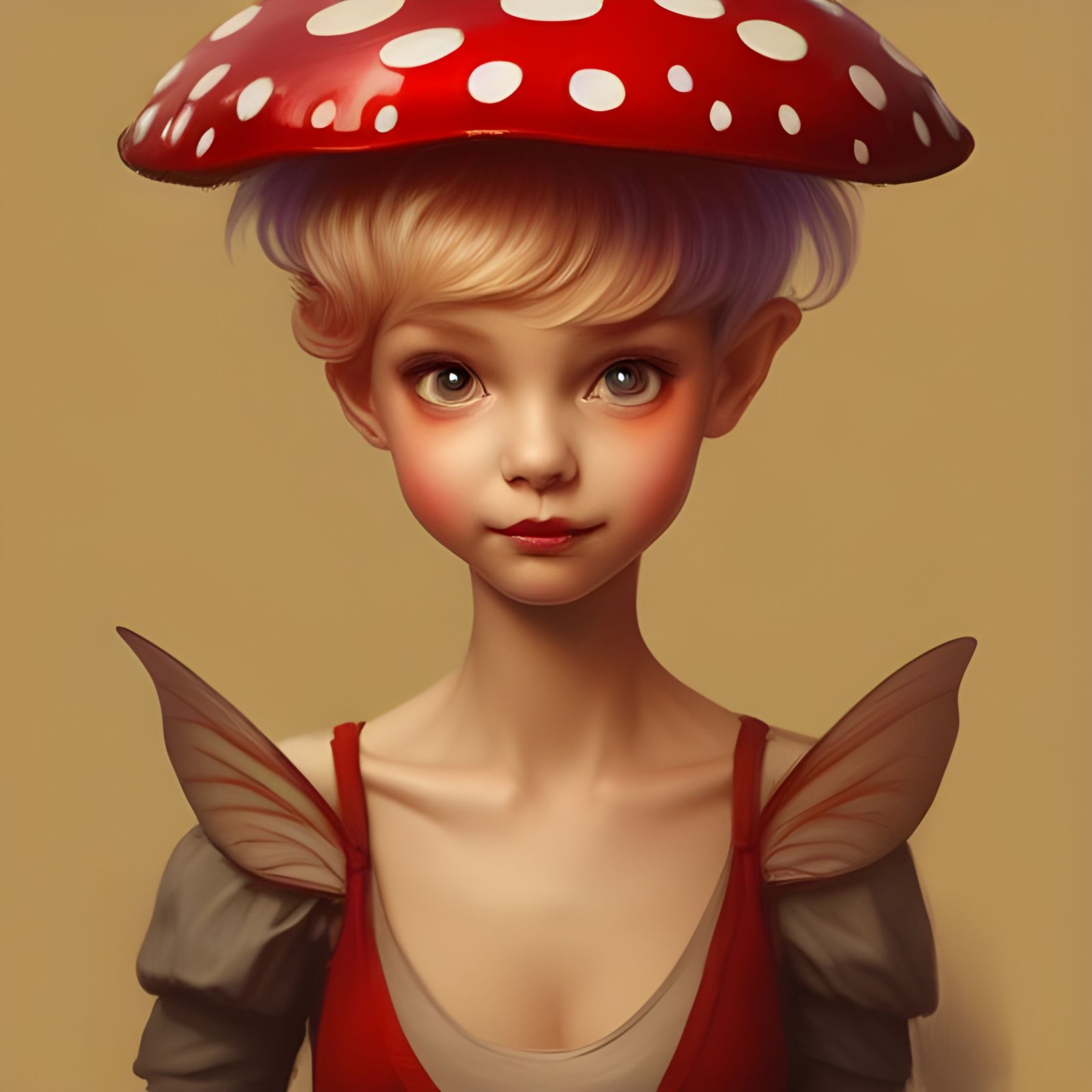 Adorable Pixie Portrait in Chibi Style