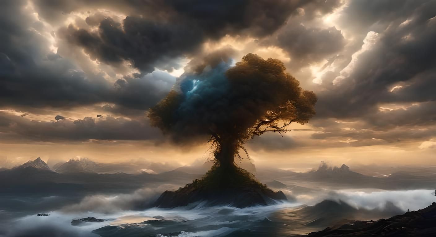 Photorealistic Stormy Landscape in 8K Resolution