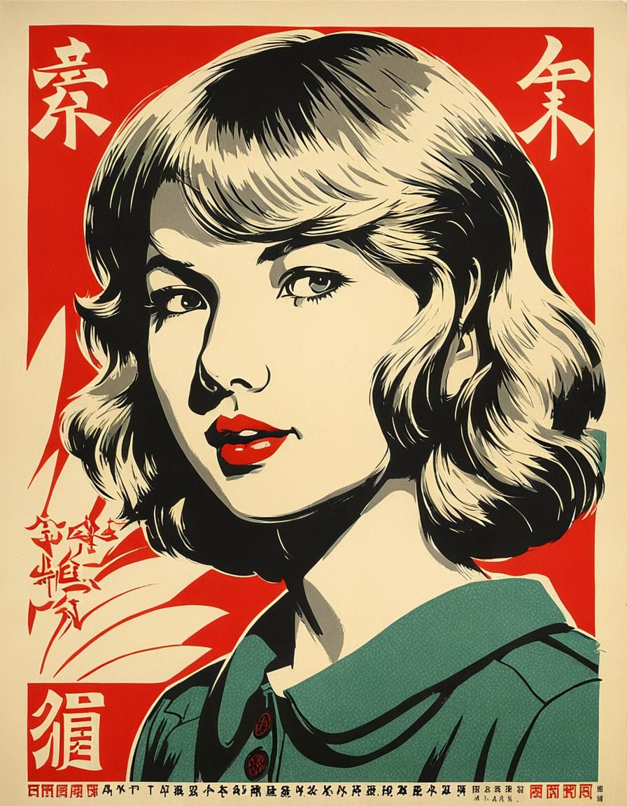 chinese propaganda poster from the cultural revolution, Tayl...