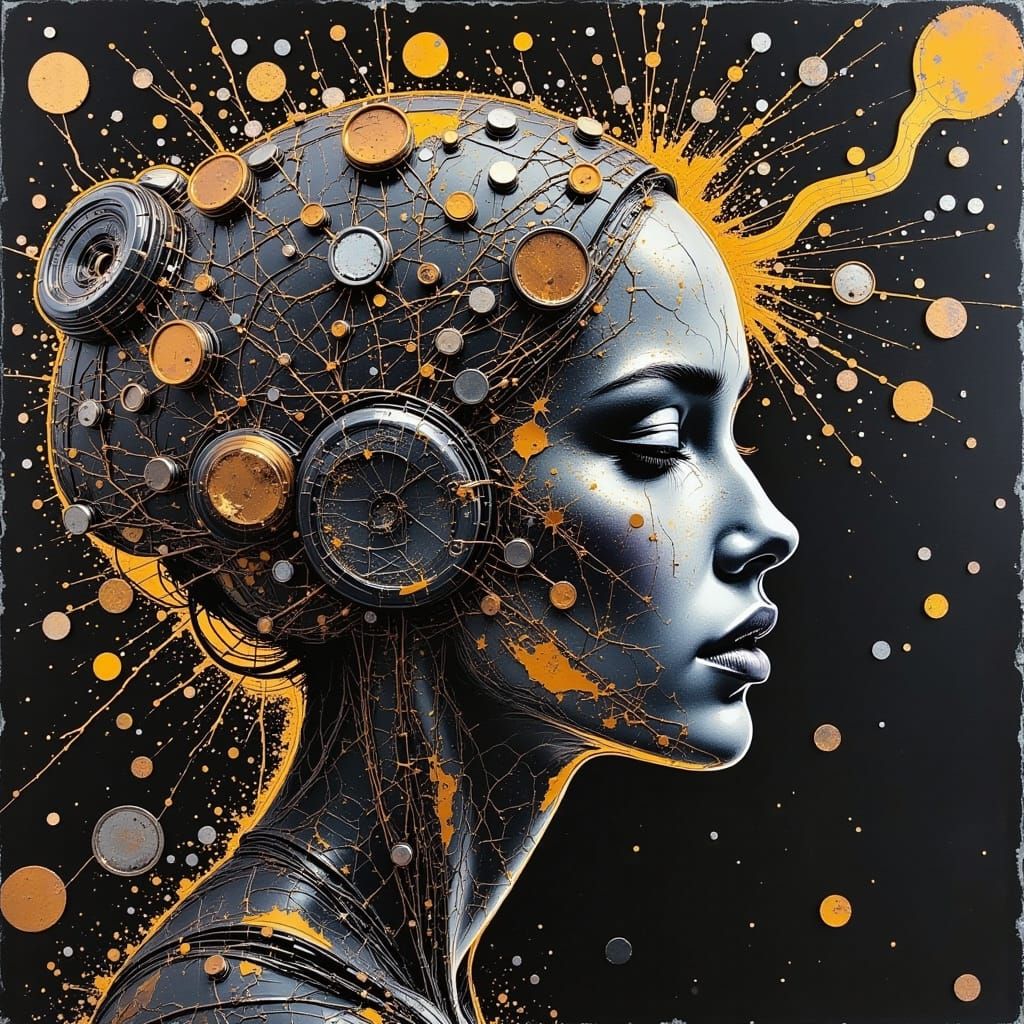 Cyberpunk Dreamscape with Neon Hues