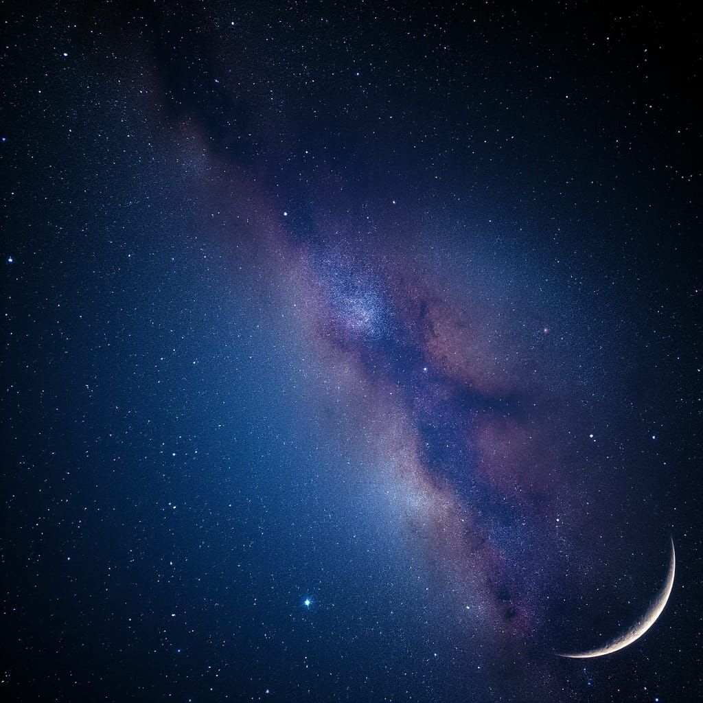 Starry Night Sky with Milky Way