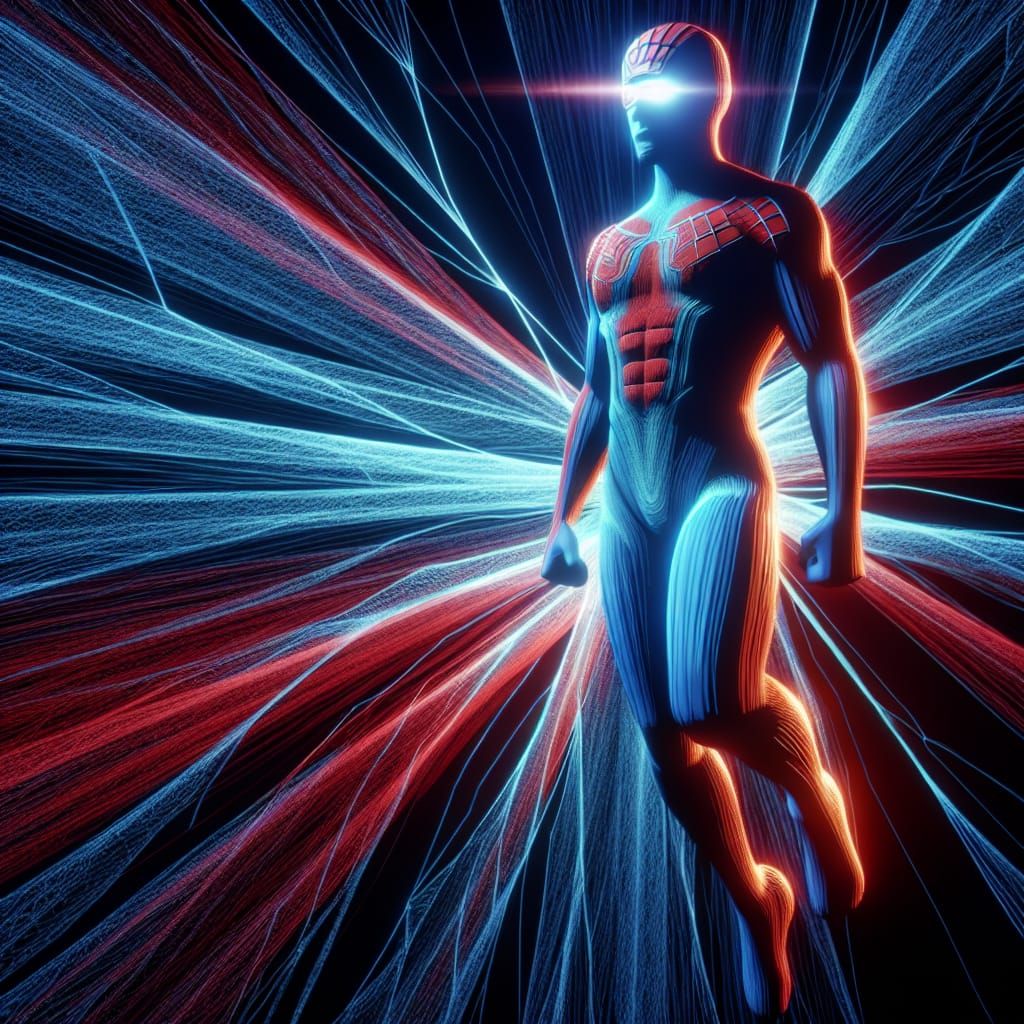 Spider-Man Cyclops Fusion: Dynamic Superhero in Epic Detail