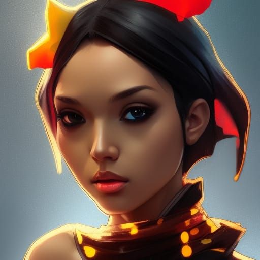 Detailed Black Pichu Portrait in Digital Art Style