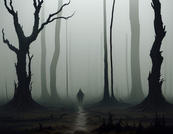 Post-Apocalyptic Survivor Emerges from Fog-Shrouded Wastelan...