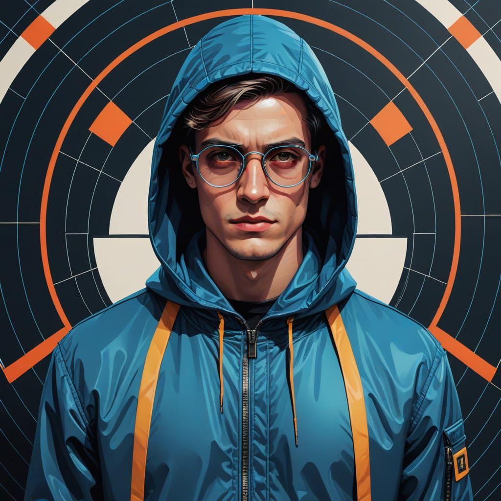 Rebellious Youth in Bold Pop Art Style