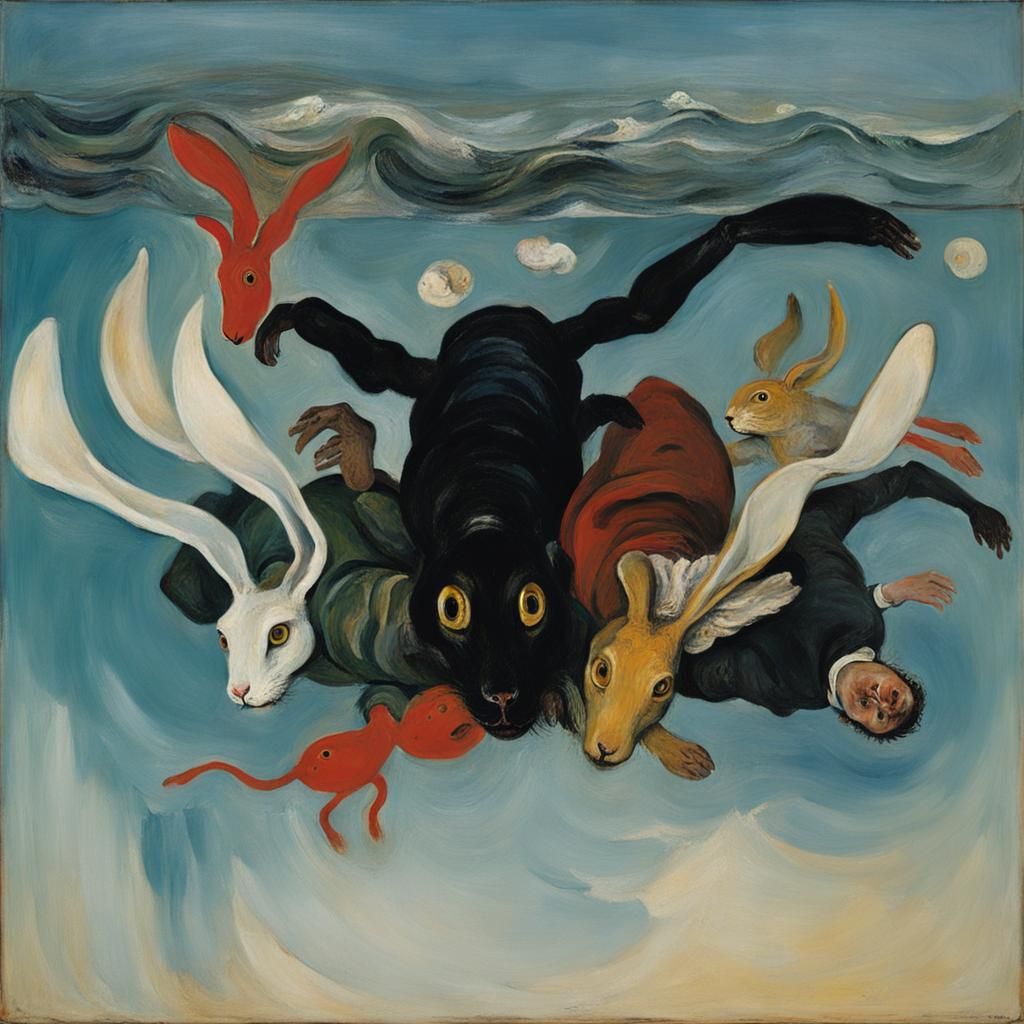 Tsunami Hares in an Upside Down World