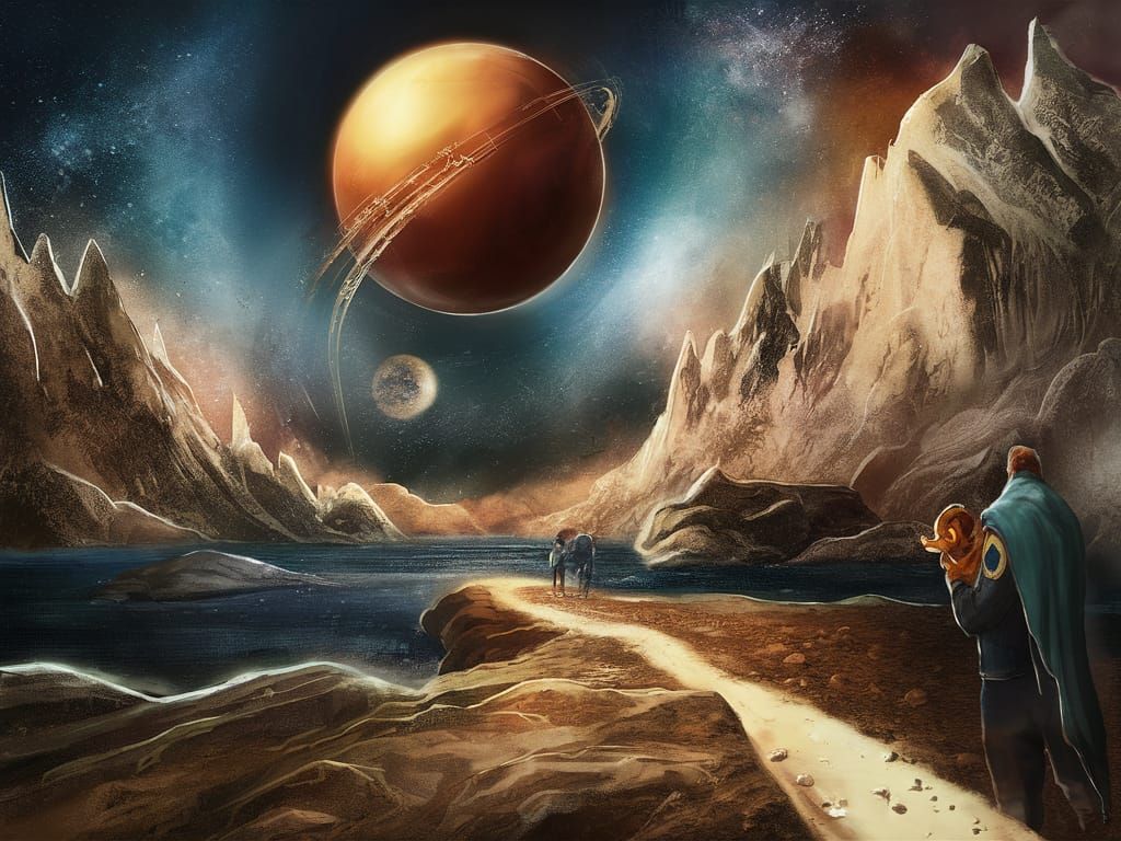 Hyperdetailed 3D Render of Cosmic Atomic Extremes