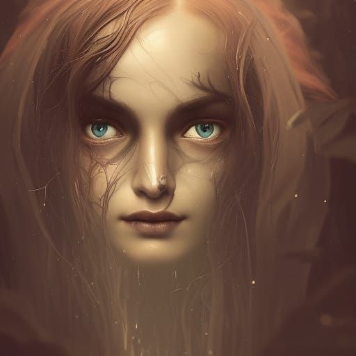 Young Gothic girl inspiring to become a bog witch and calling out to the moon like a wolf.