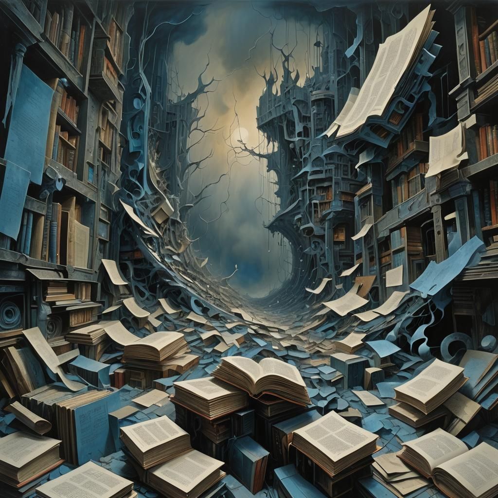 Chaotic Maelstrom of Knowledge in Dark Fantasy Style