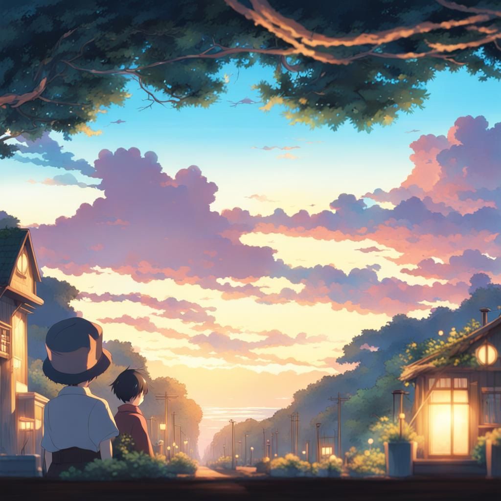 Dreamlike Reality in Studio Ghibli Anime Style