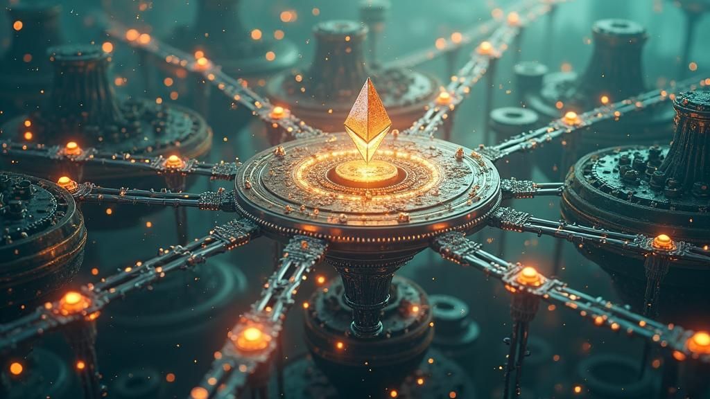 Ethereum and Layer 2 Network in Fantasy Style