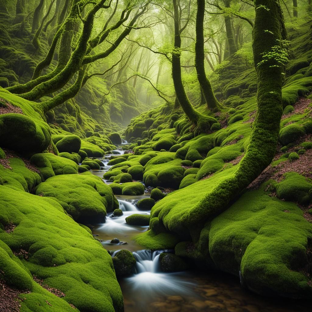 Fairies in Mossy Glen by Forest Creek