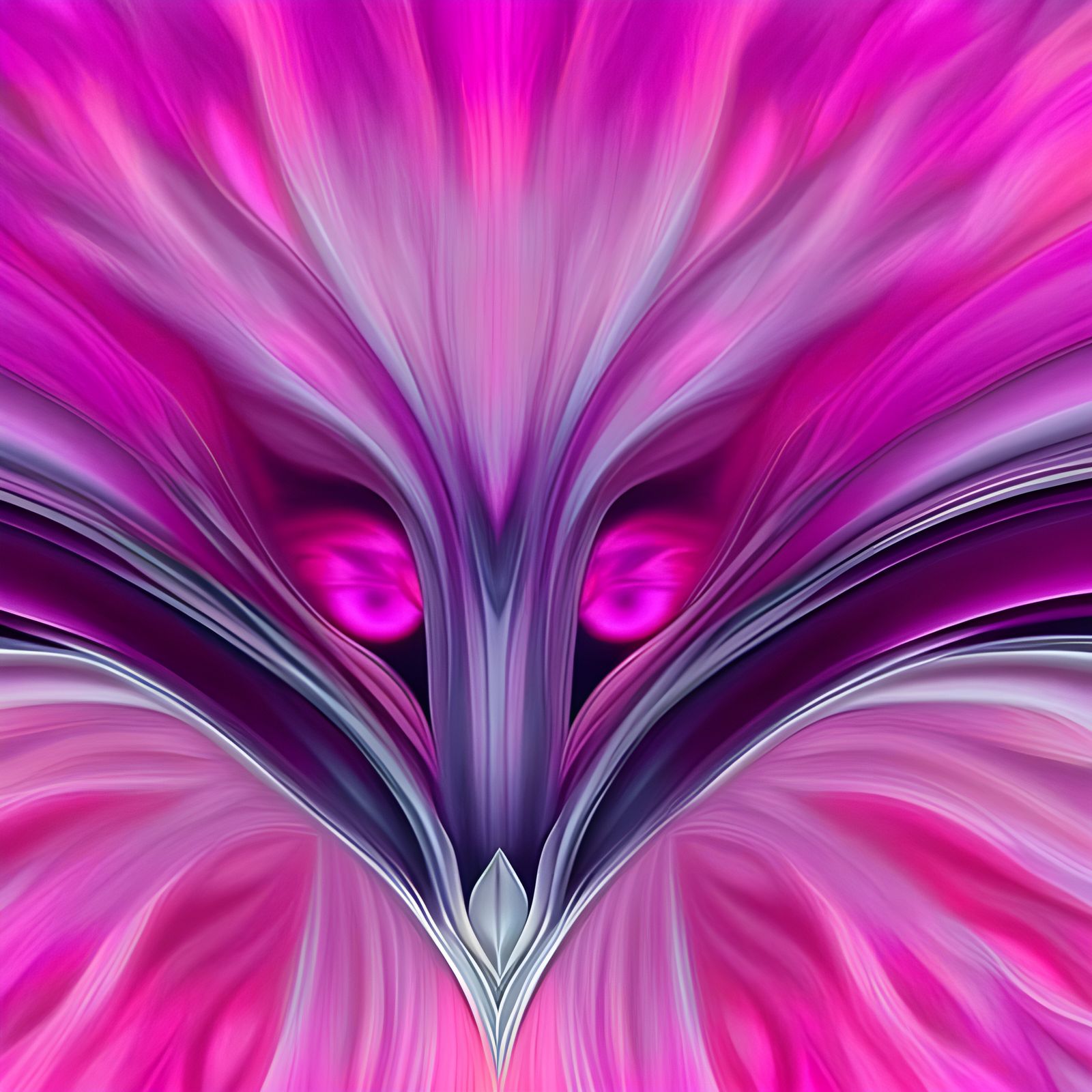 Symmetrical Flower Portal in Elven Landscape