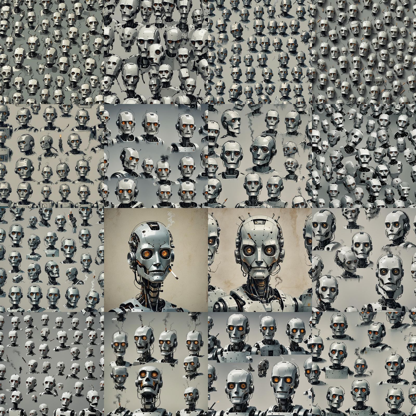 Robot Face Expressing Different Emotional States