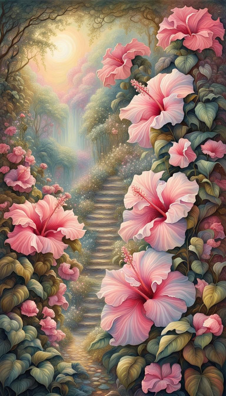 Enchanting Fantasy Garden in a Whimsical Style