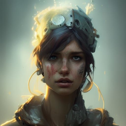 Post-Apocalyptic Portrait in Hyperdetailed Style